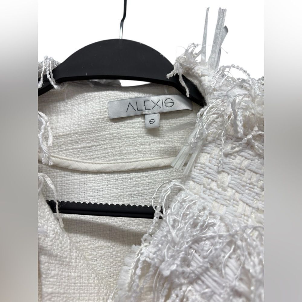 ALEXIS Evan Jacket Ivory Raffia, Like New - Picture 4 of 4